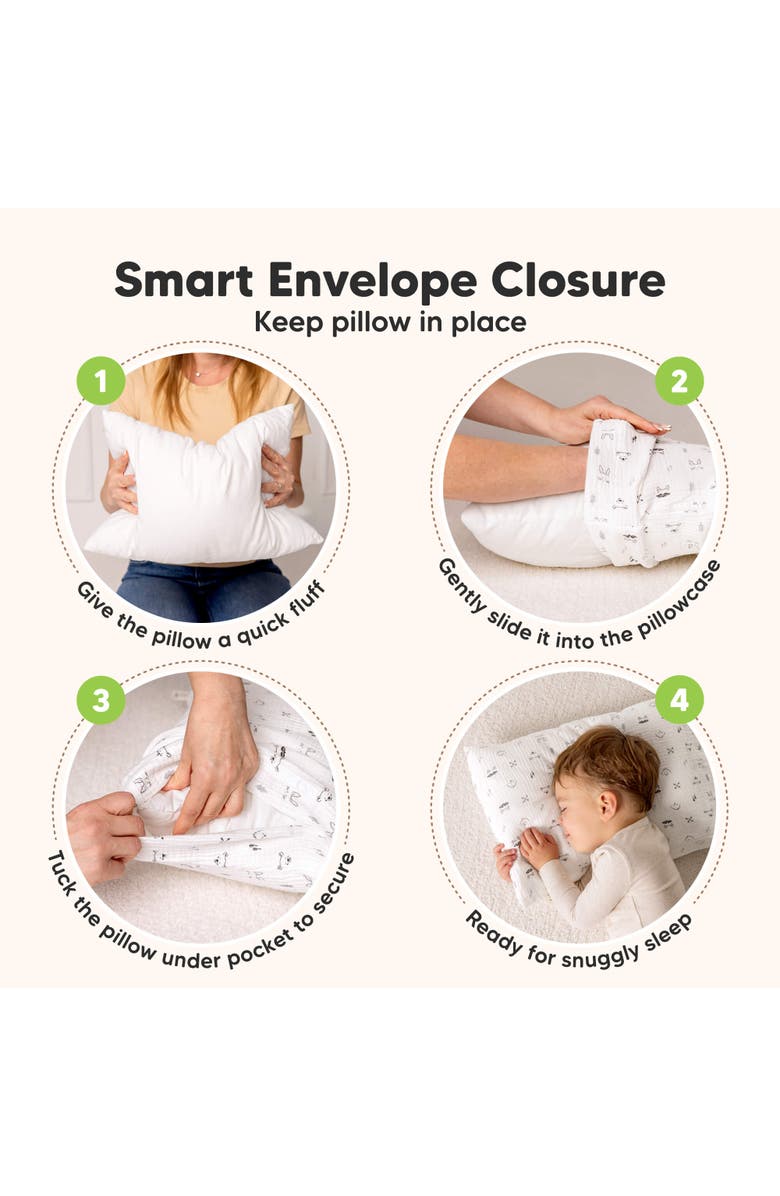 KeaBabies 2-Pack My Little Lyra Pillowcases, Alternate, color, Soft White