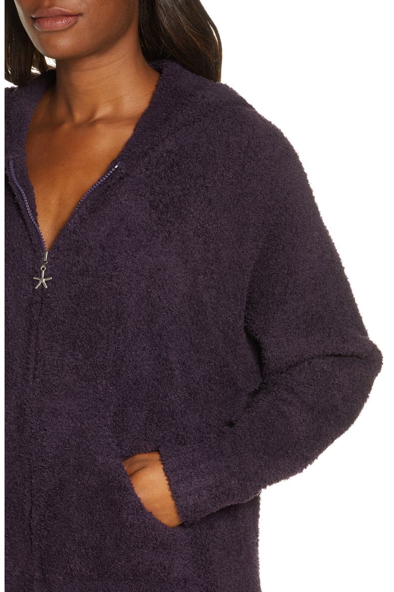 CozyChic® Hooded Zip Robe, Alternate, color, AMETHYST