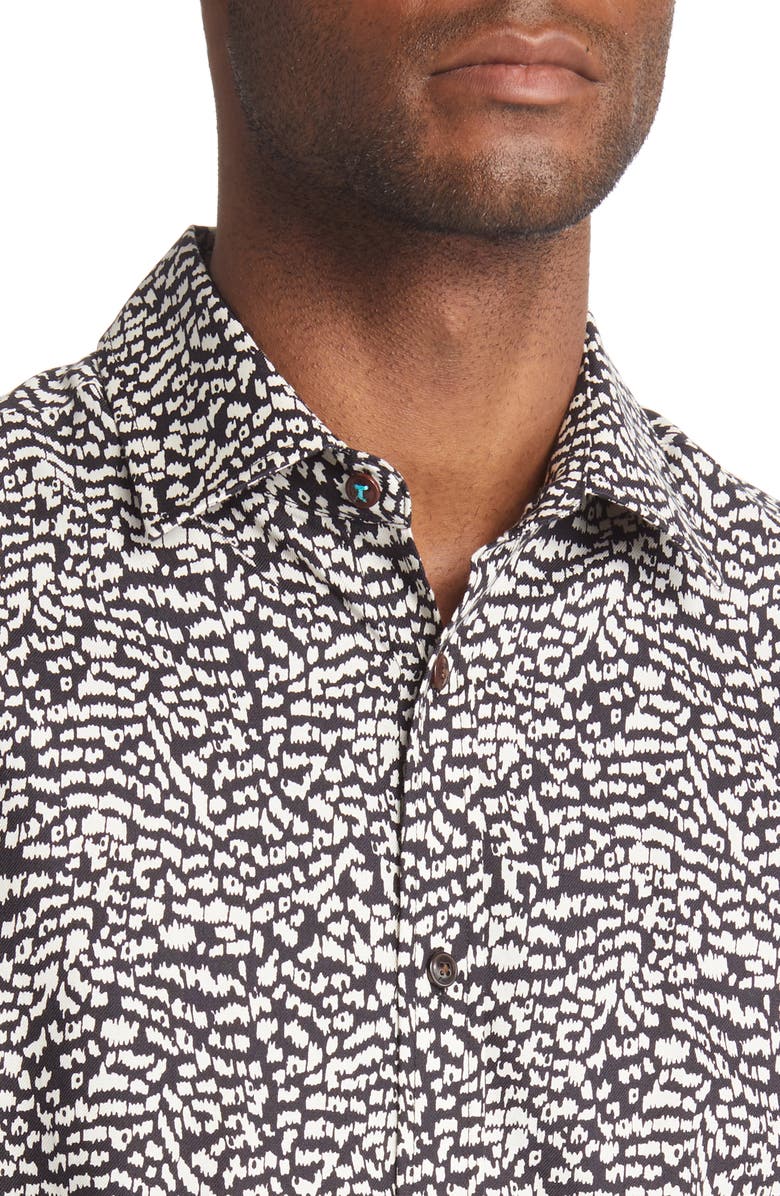 Ted Baker London Bramley Abstract Print Button-Up Shirt, Alternate, color, 