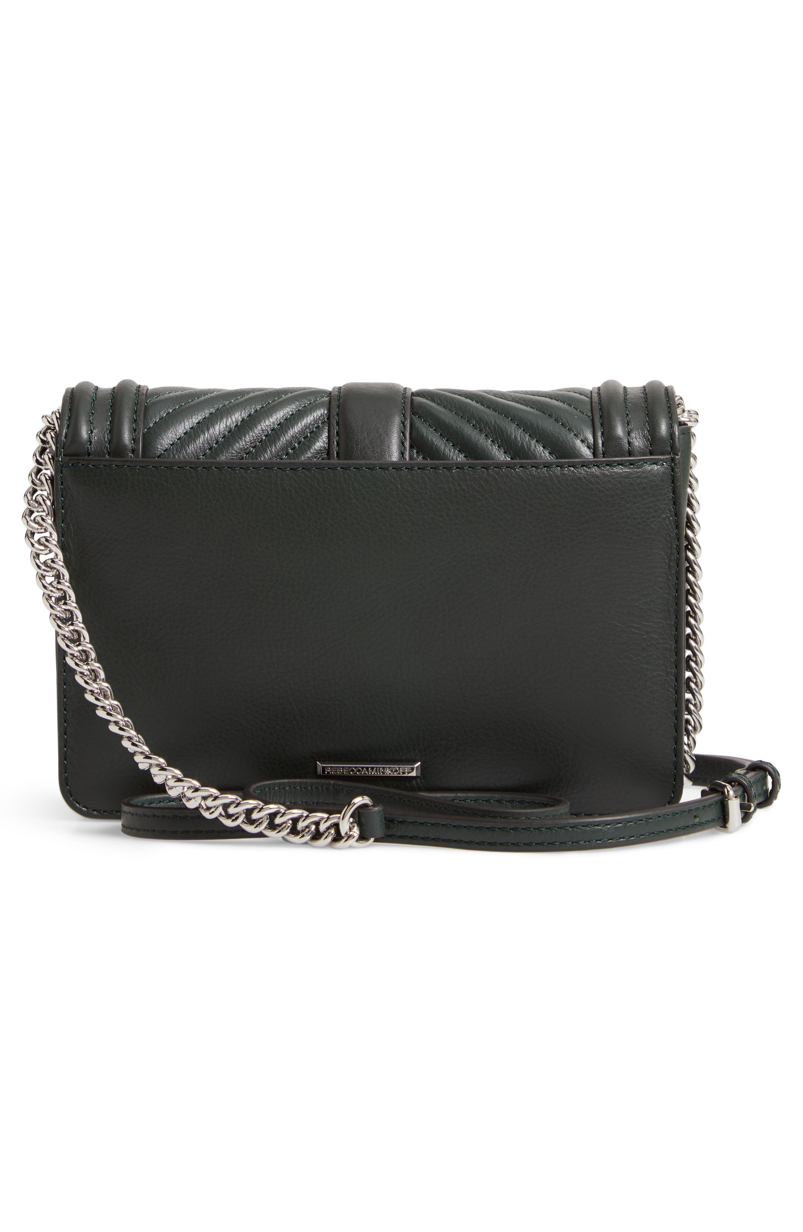 Rebecca Minkoff Small Love Leather Crossbody Bag, Alternate, color, Pine