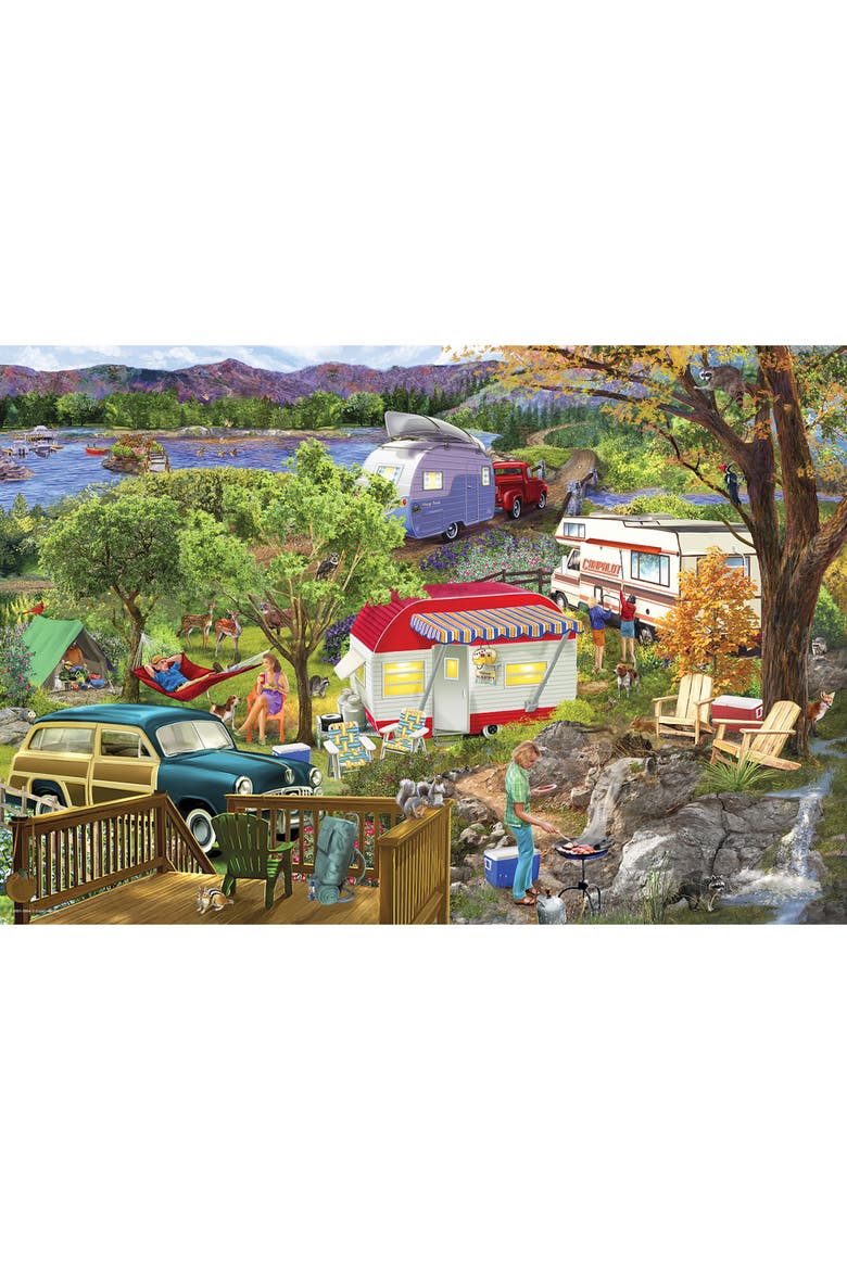 Camping Trailer Tin  550 Piece Puzzle, Alternate, color, Multicolored
