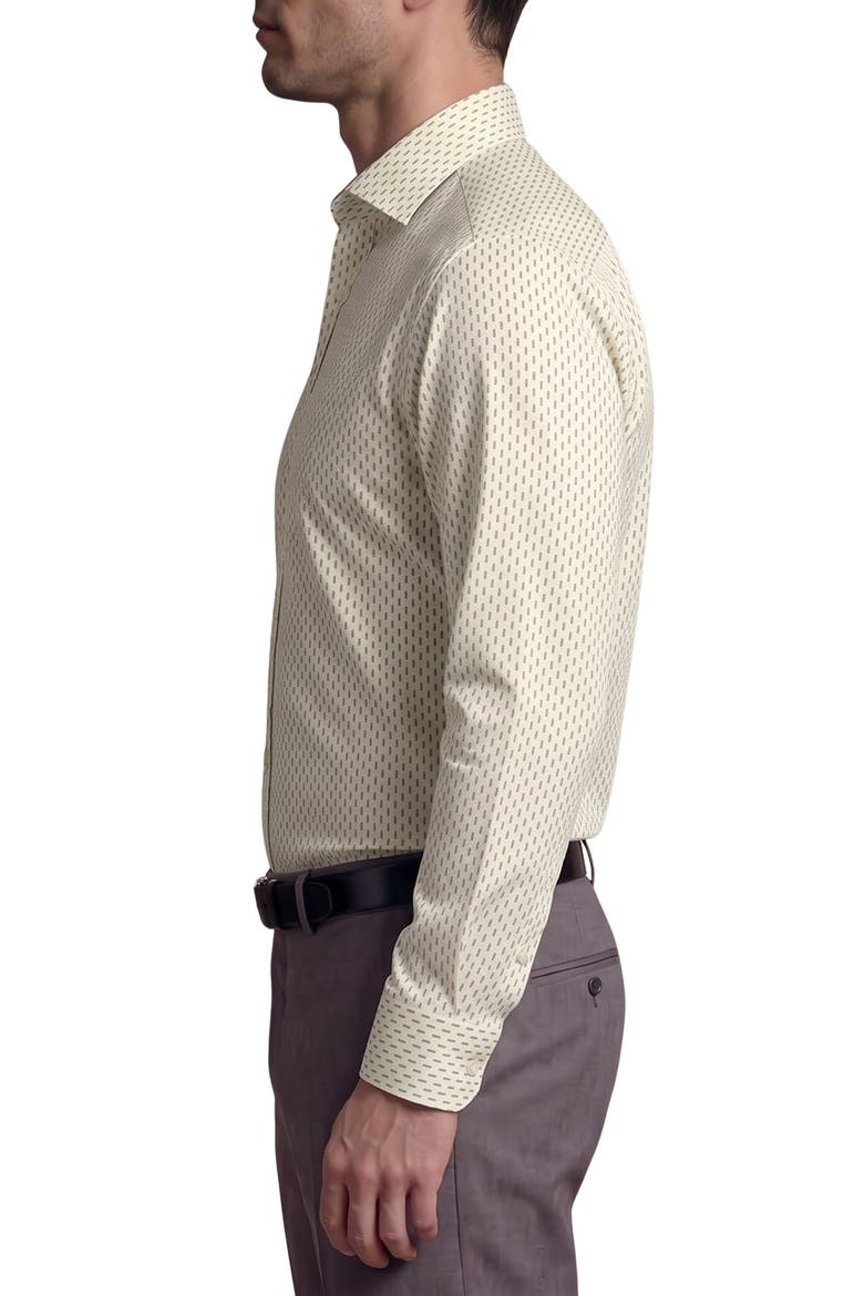 Textured Cotton Blend Dress Shirt, Alternate, color, BEIGE