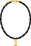 Petit Moments Bubble Initial Pendant Cord Necklace