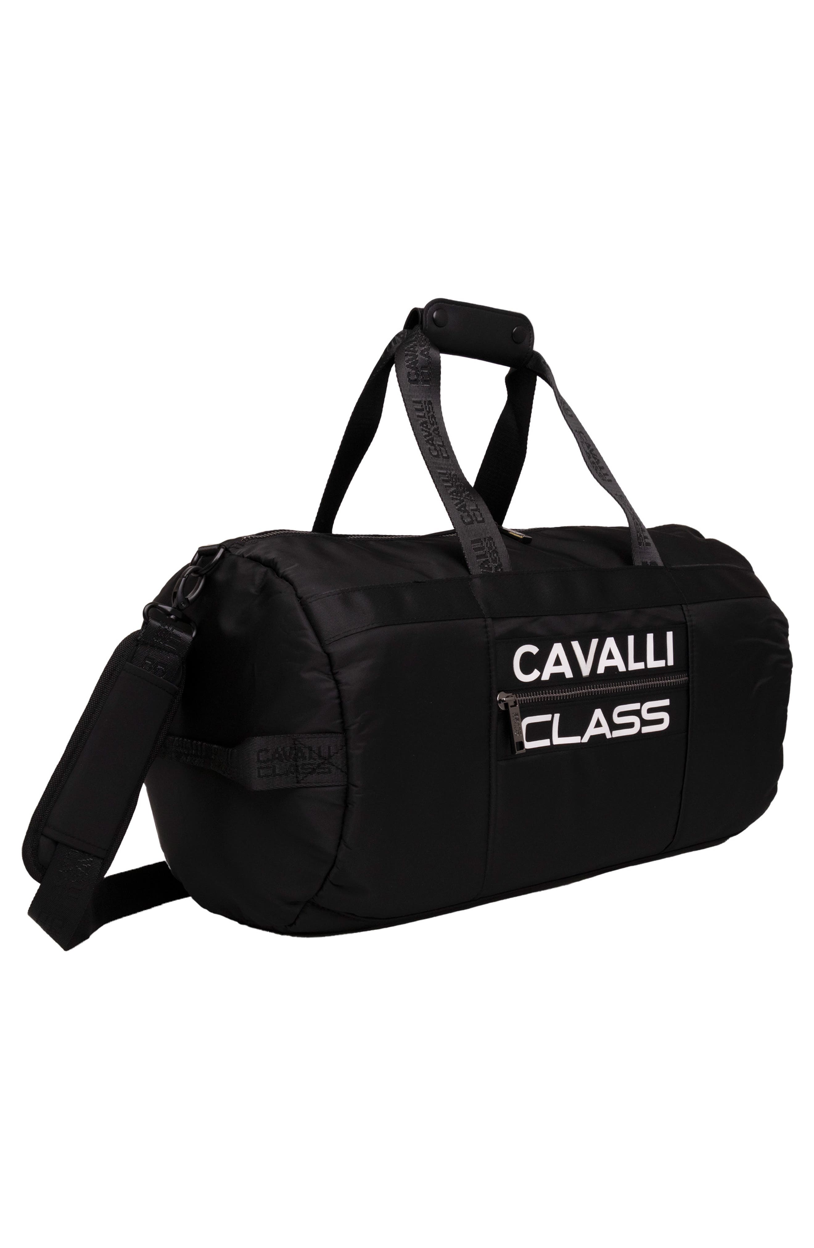 Roberto Cavalli Logo Duffle Bag, Alternate, color, 