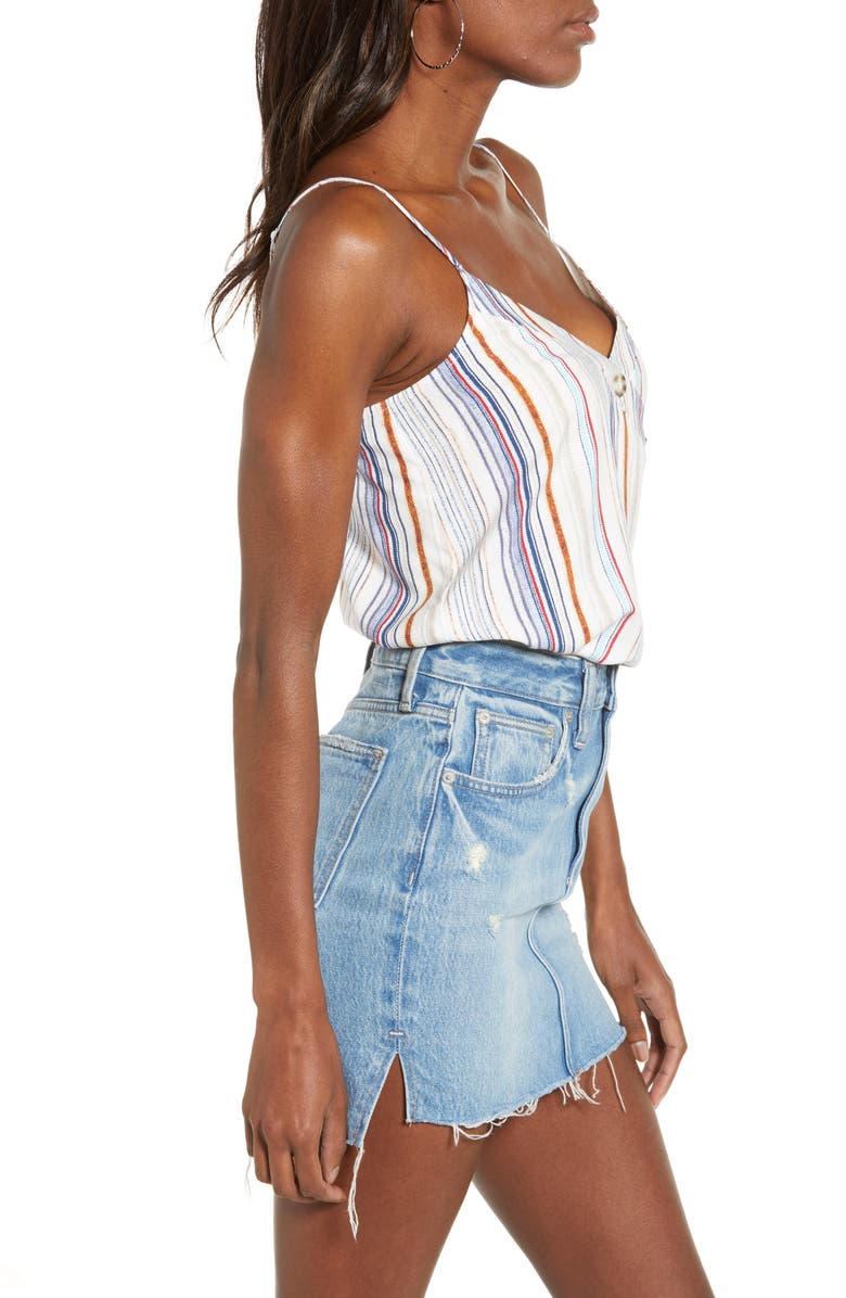 Hiatus Stripe Button Neck Tank, Alternate, color, 