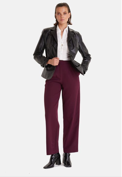 Furniq Uk Rosalind Leather Jacket In Black