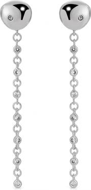 Ettika Polished Pebble Crystal Drop Earrings