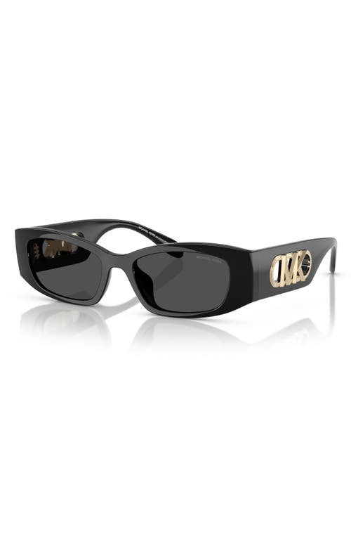 Michael Kors 52mm Rectangular Sunglasses In Black