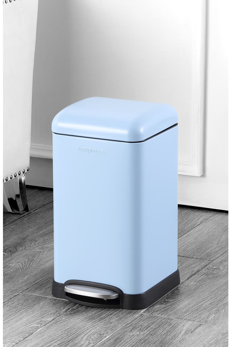 Betty Retro Mini 3.2-Gallon Step-Open Trash Can, Alternate, color, Tide Pool Blue