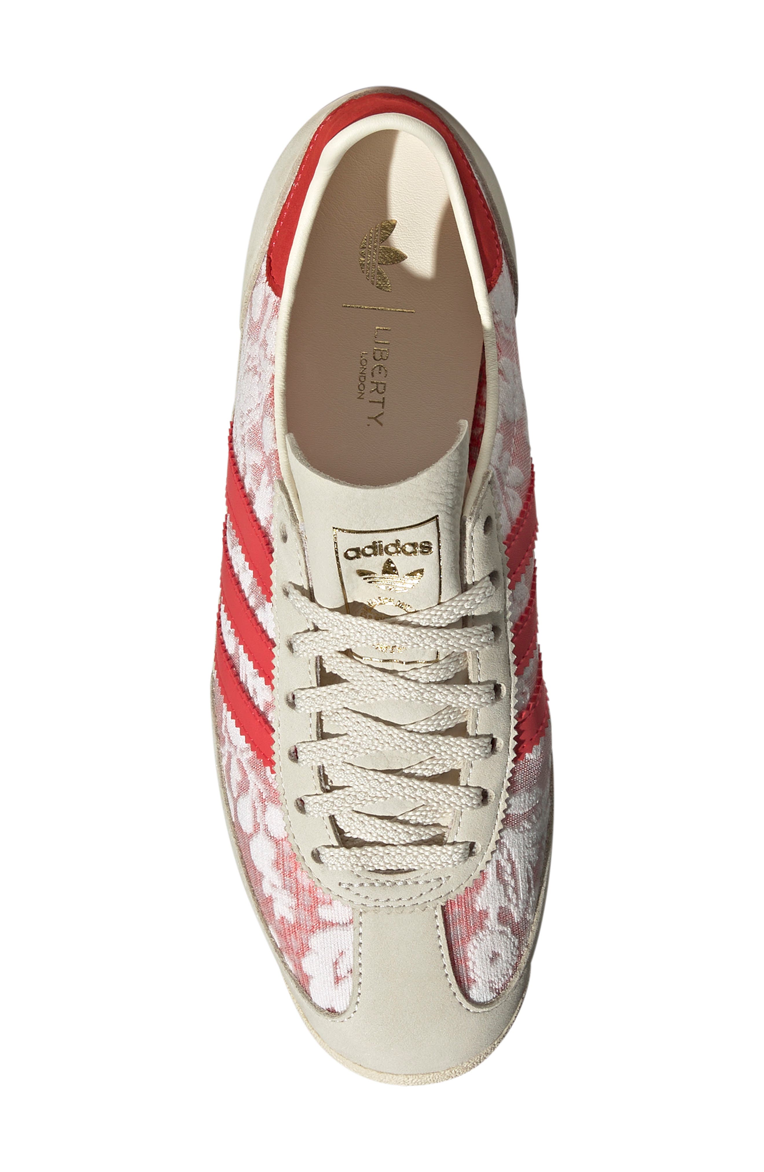 adidas x Liberty London SL 72 OG Sneaker, Alternate, color, White/ Cream White/ Scarlet