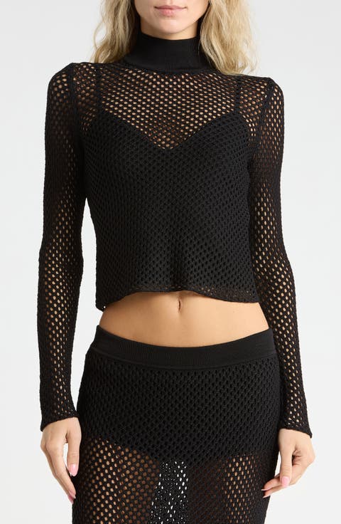 Bexley Pointelle Mock Neck Top