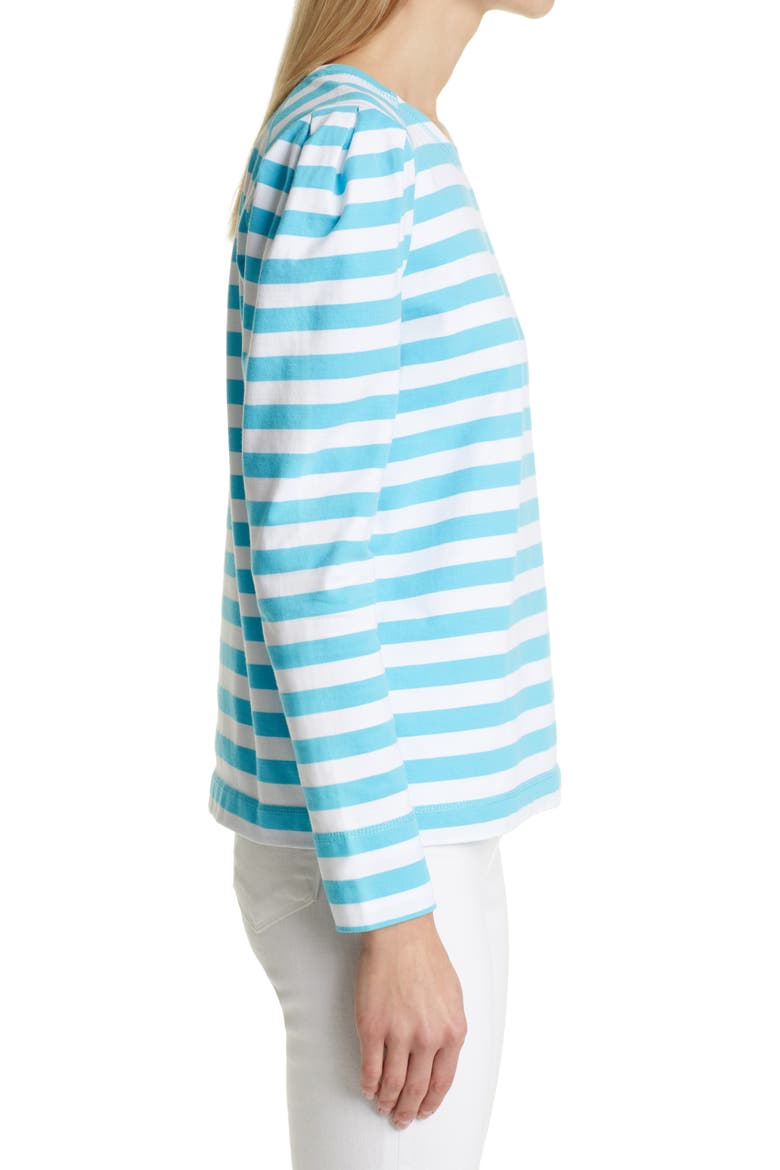 Stripe Organic Cotton T-Shirt, Alternate, color, SKY CAPTAIN