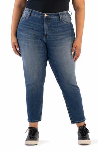 Reese High Waist Ankle Slim Straight Leg Jeans