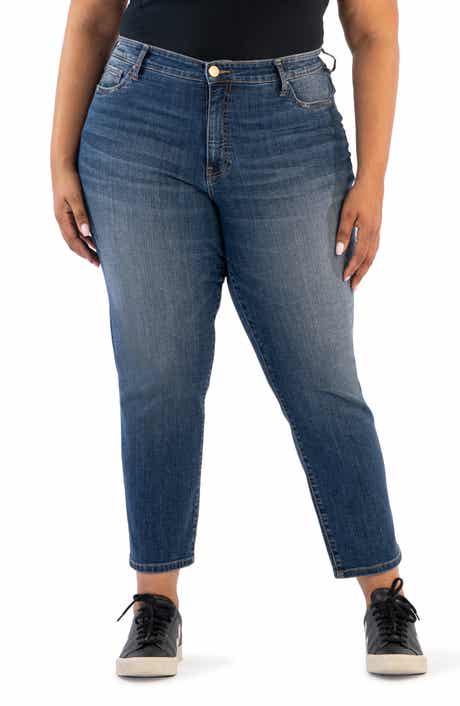 Reese High Waist Ankle Slim Straight Leg Jeans