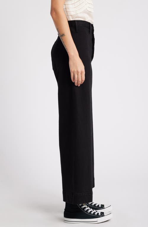 The Great . The Seafair Crop Wide Leg Jeans In Black