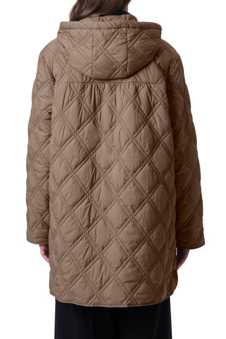 Hooded Quilted Liner Jacket, Alternate, color, DUSTY TAUPE