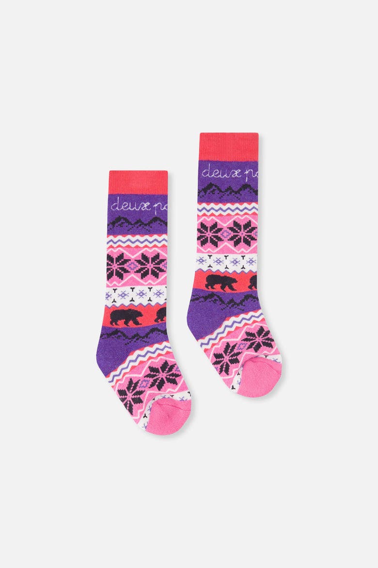 Padded Ski Merino Wool Socks, Alternate, color, Pink
