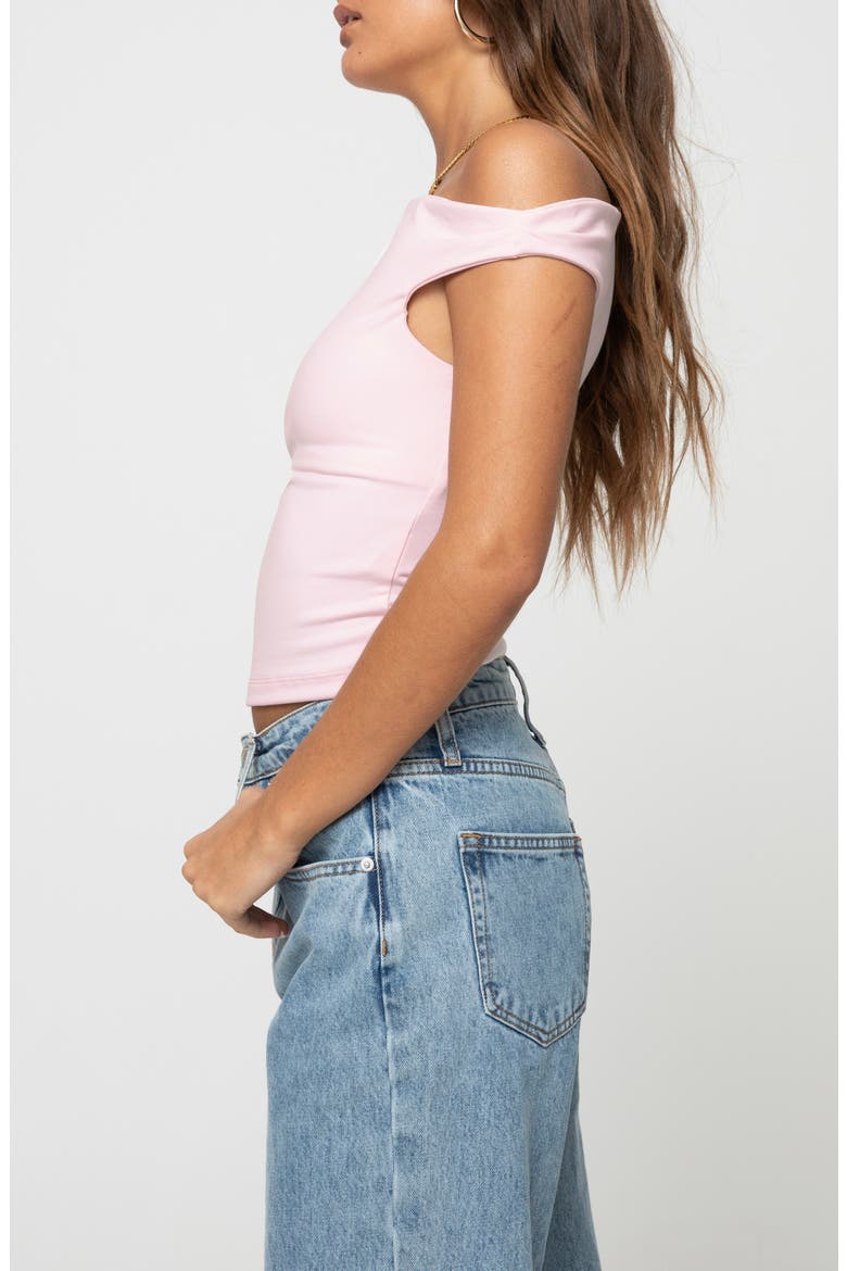 Danza One-Shoulder Top, Alternate, color, PINK