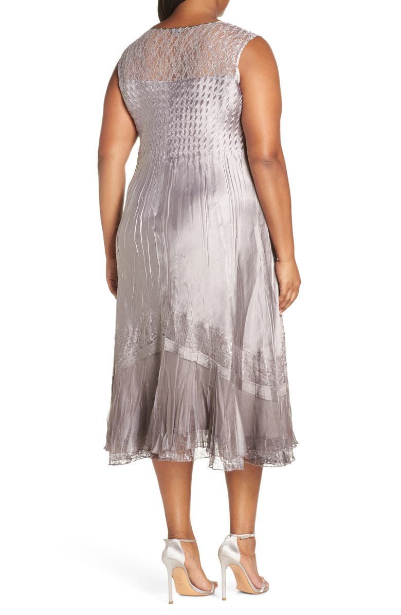 Komarov Sleeveless Charmeuse Dress & Chiffon Jacket, Alternate, color, 