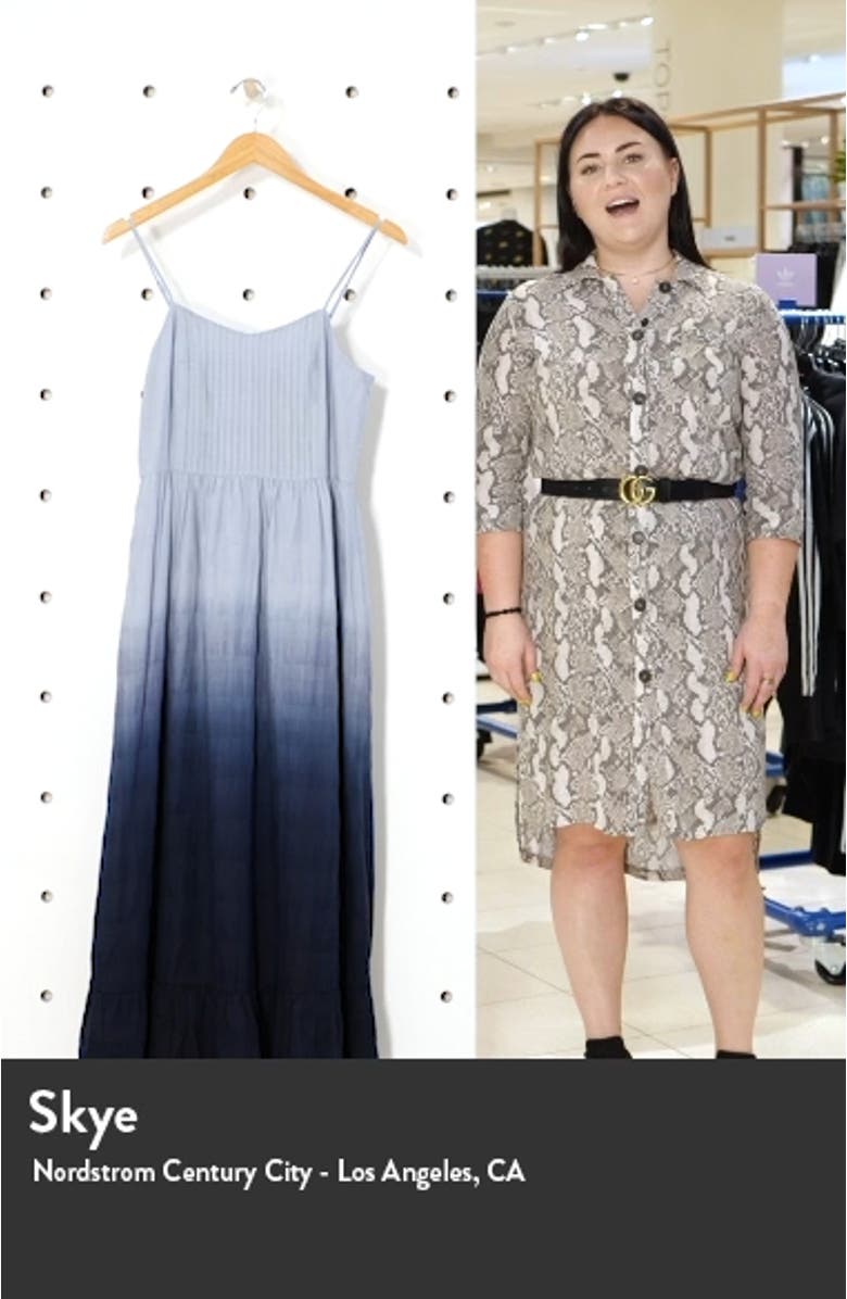 Dip Dye Cami Pintuck Ruffle Dress, sales video thumbnail