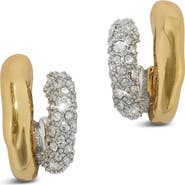 Alexis Bittar Solanales Crystal Double Hoop Earrings