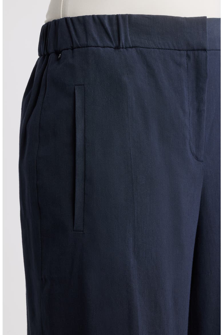 Linen Blend Flare Pants, Alternate, color, SKY CAPTAIN