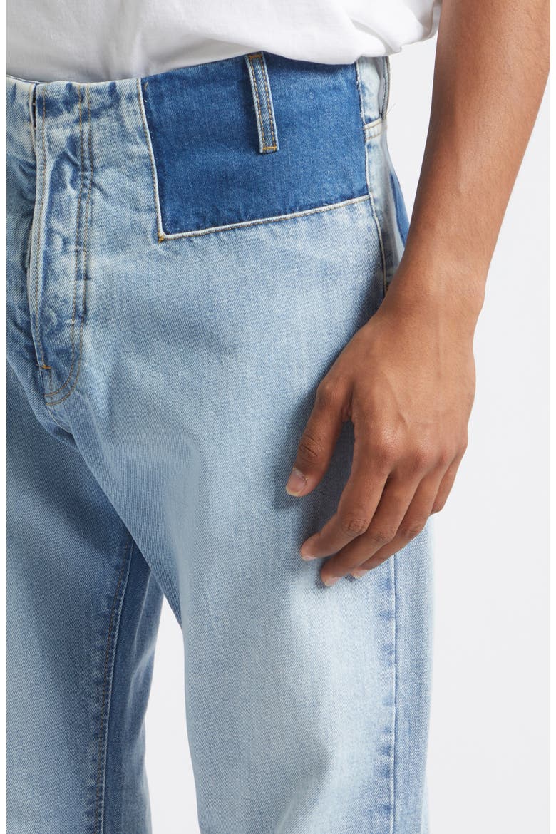 Waistless Straight Leg Jeans, Alternate, color, SHADES OF INDIGO BLUE