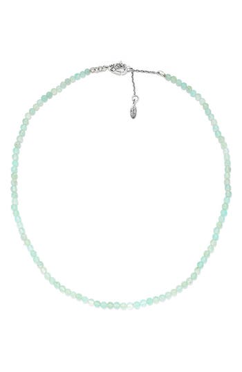 Samuel B. Sterling Silver Aquaprase Beaded Necklace In Aquaprase