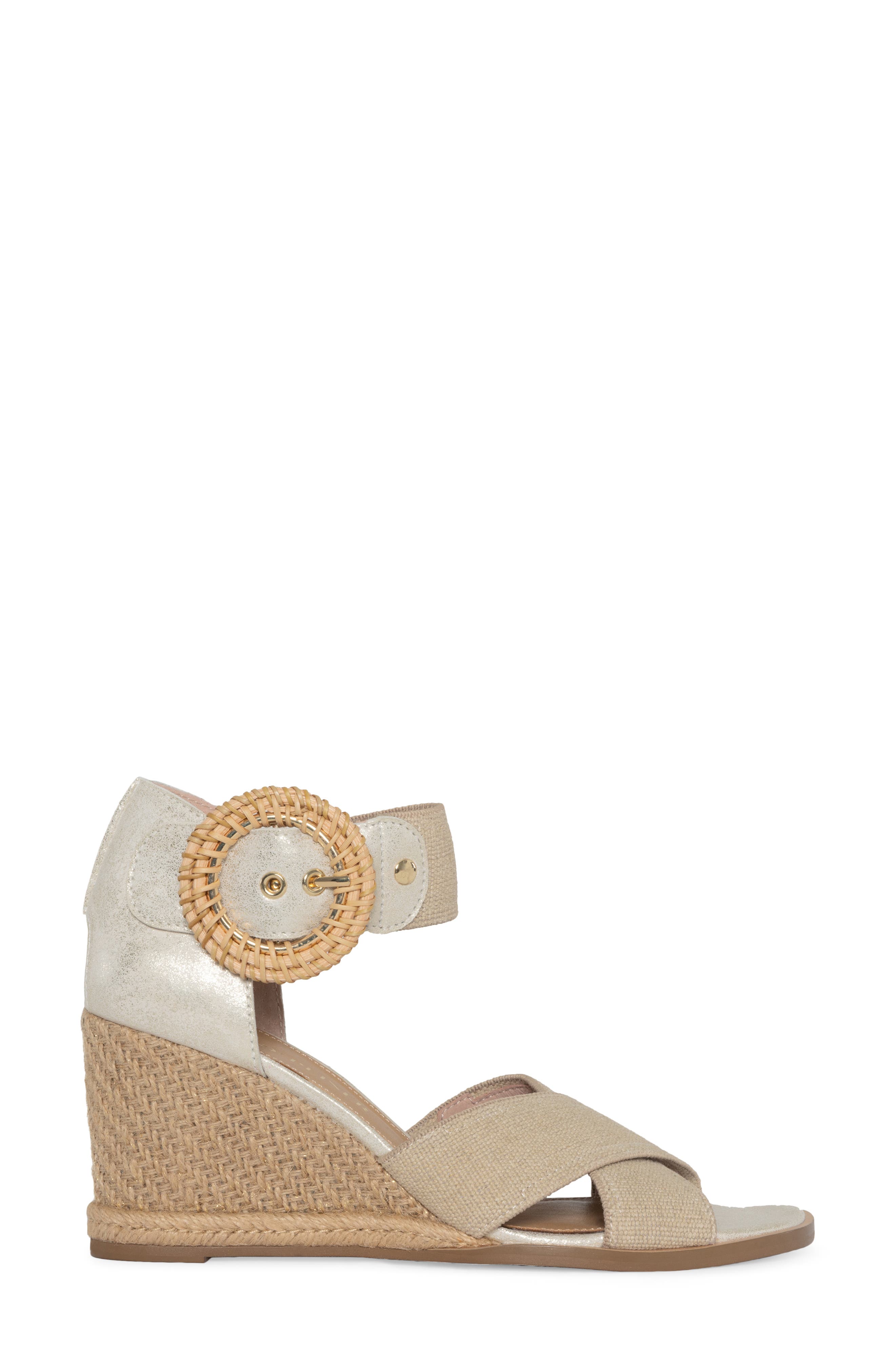 Donald Pliner Wedge Sandal, Alternate, color, Platino