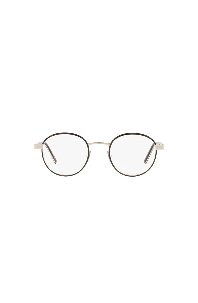 Saint Laurent 49mm Round optical glasses, Alternate, color, Tortoise