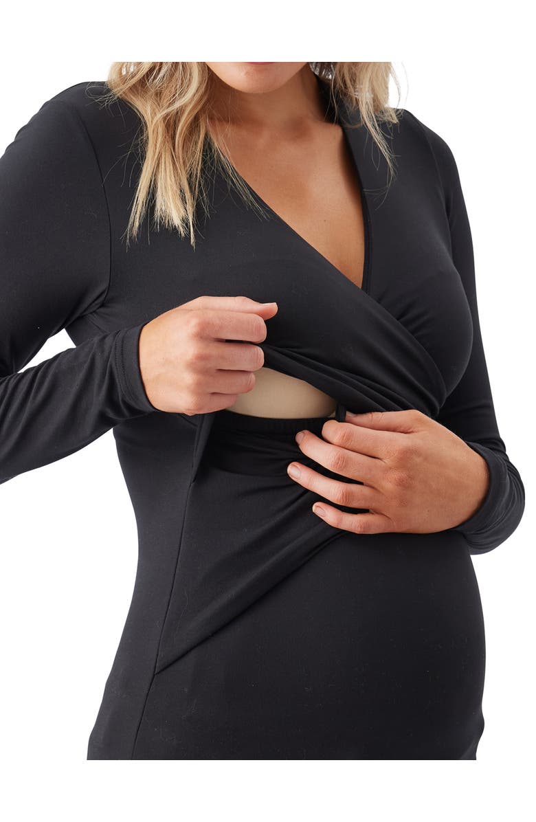 Ripe Maternity Luxe Knit Embrace Nursing Top, Alternate, color, Black