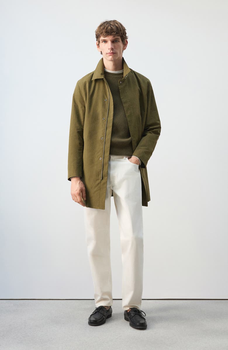 MANGO Fine Knit Sweater, Alternate, color, Olive Green