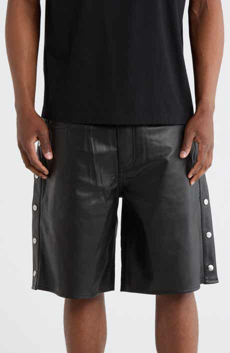 PURPLE BRAND Leather Tearaway Shorts