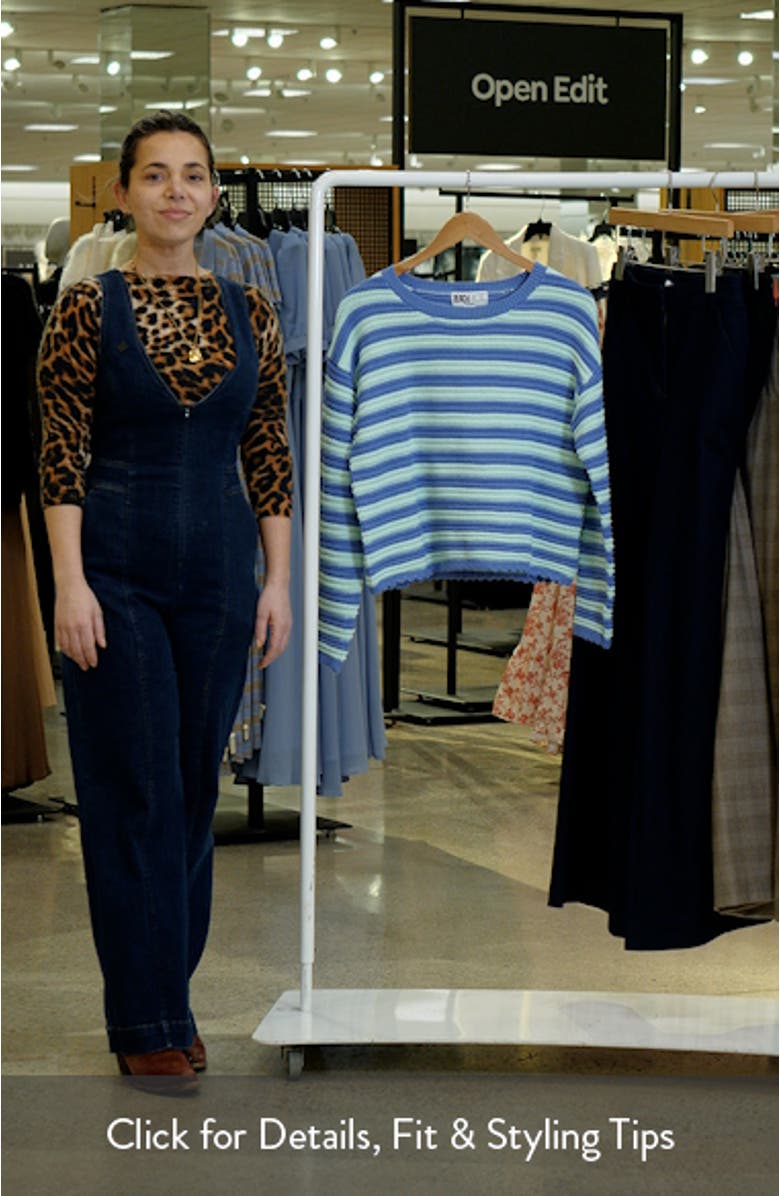 Stripe Cotton Cover-Up Sweater, sales video thumbnail