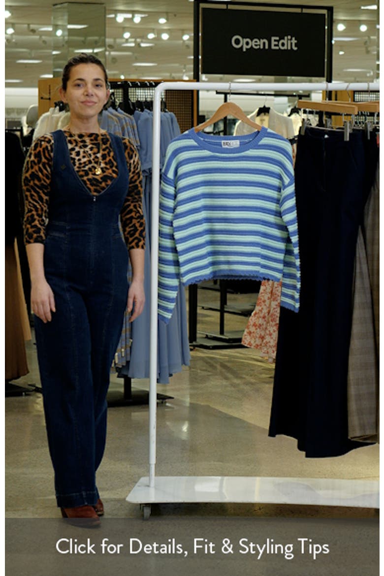 Stripe Cotton Cover-Up Sweater video