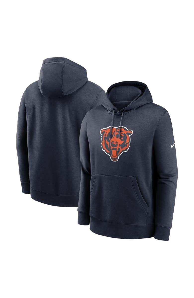 Nike Men's Nike Navy Chicago Bears Club Logo Pullover Hoodie, Main, color, Navy
