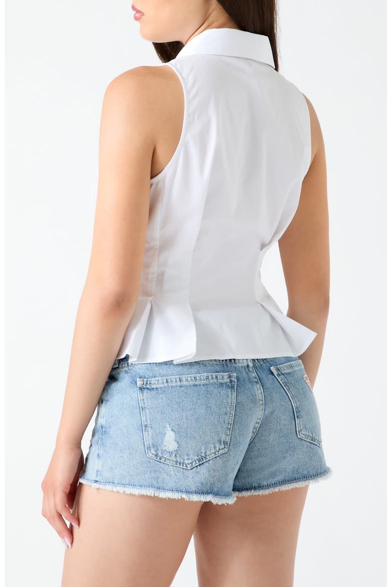 Chelley Tie Front Sleeveless Top, Alternate, color, WHITE