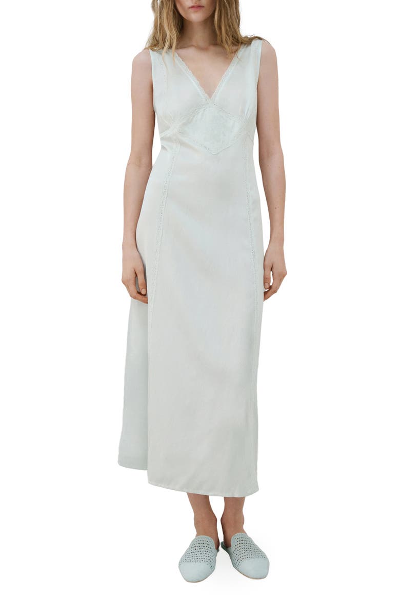 Lace Detail Nightgown, Main, color, BLUE