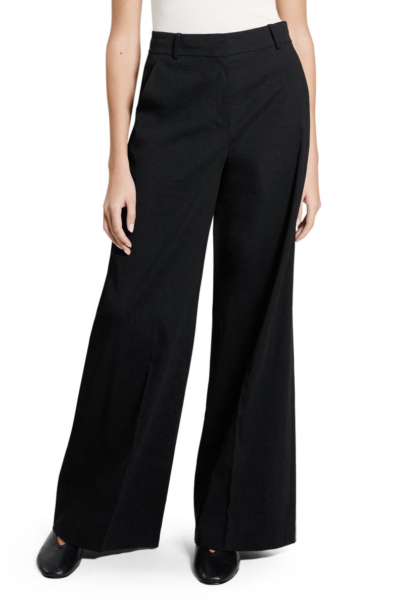 Theory Linen Blend Wide Leg Pants, Main, color, 
