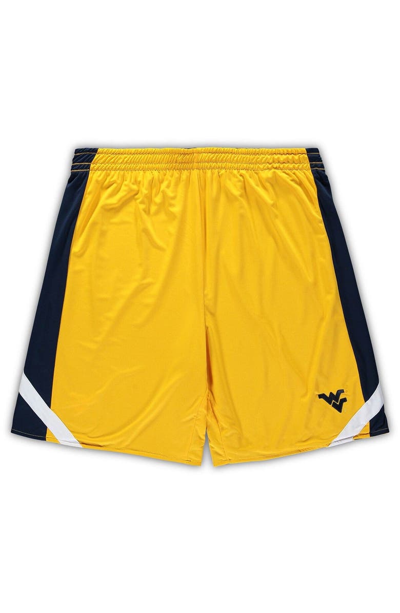 COLOSSEUM Men's Colosseum Navy/Gold West Virginia Mountaineers Big & Tall Team Reversible Shorts, Alternate, color,