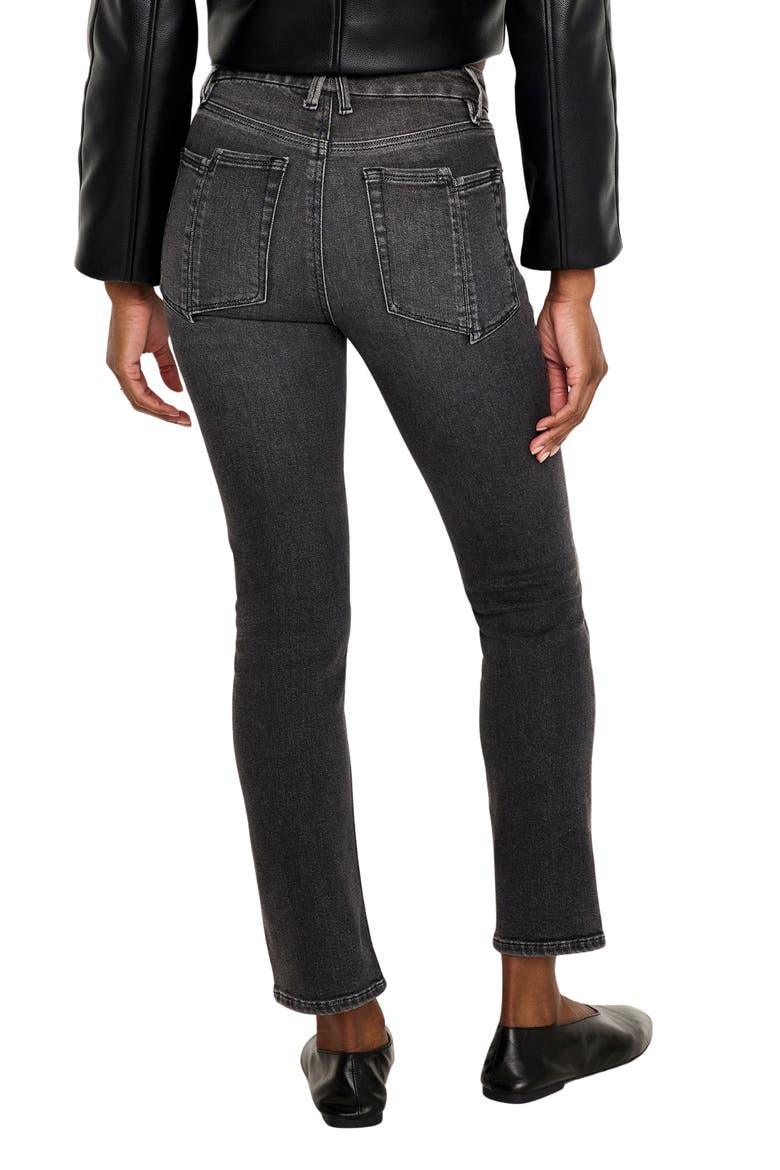 Good Legs Split Pocket Ankle Straight Leg Jeans, Alternate, color, BLACK266