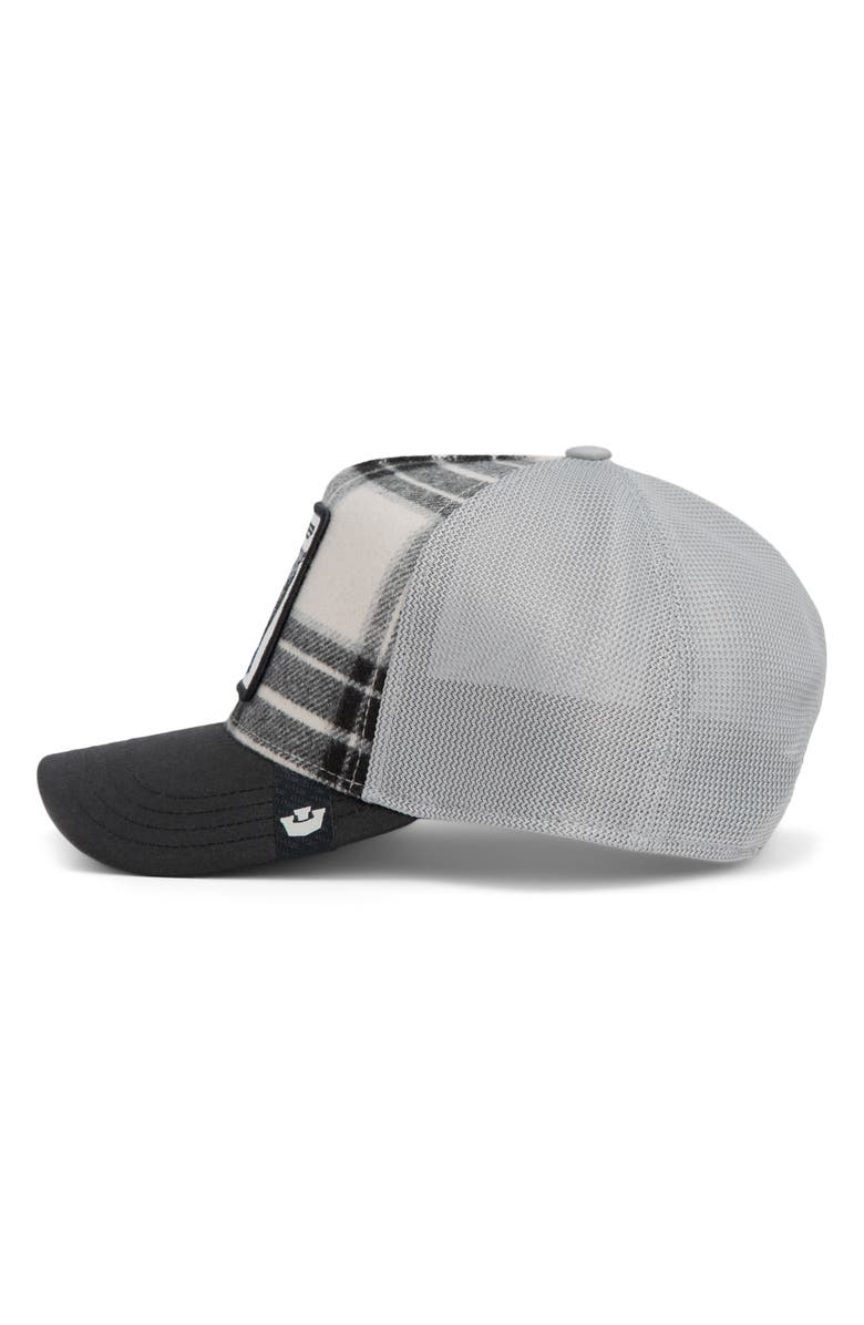 Goorin Bros. Black Sheep Brushed Plaid Trucker Hat, Alternate, color, 