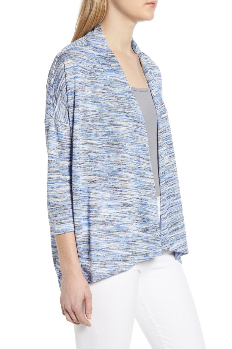 Luann Open Front Cardigan, Alternate, color, AMPARO SPACEDYE