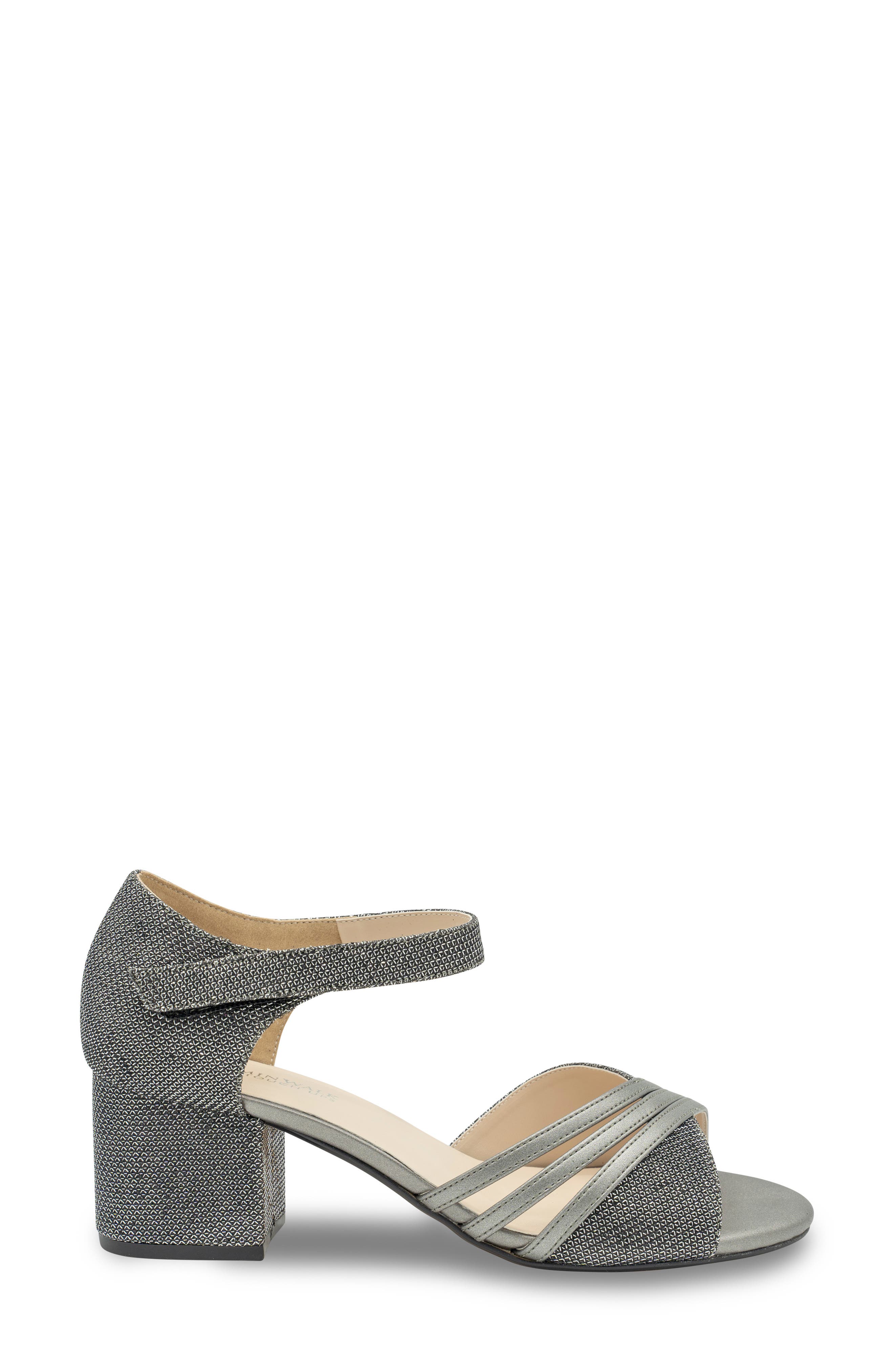 Touch Ups Champagne Ankle Strap Sandal, Alternate, color, Pewter