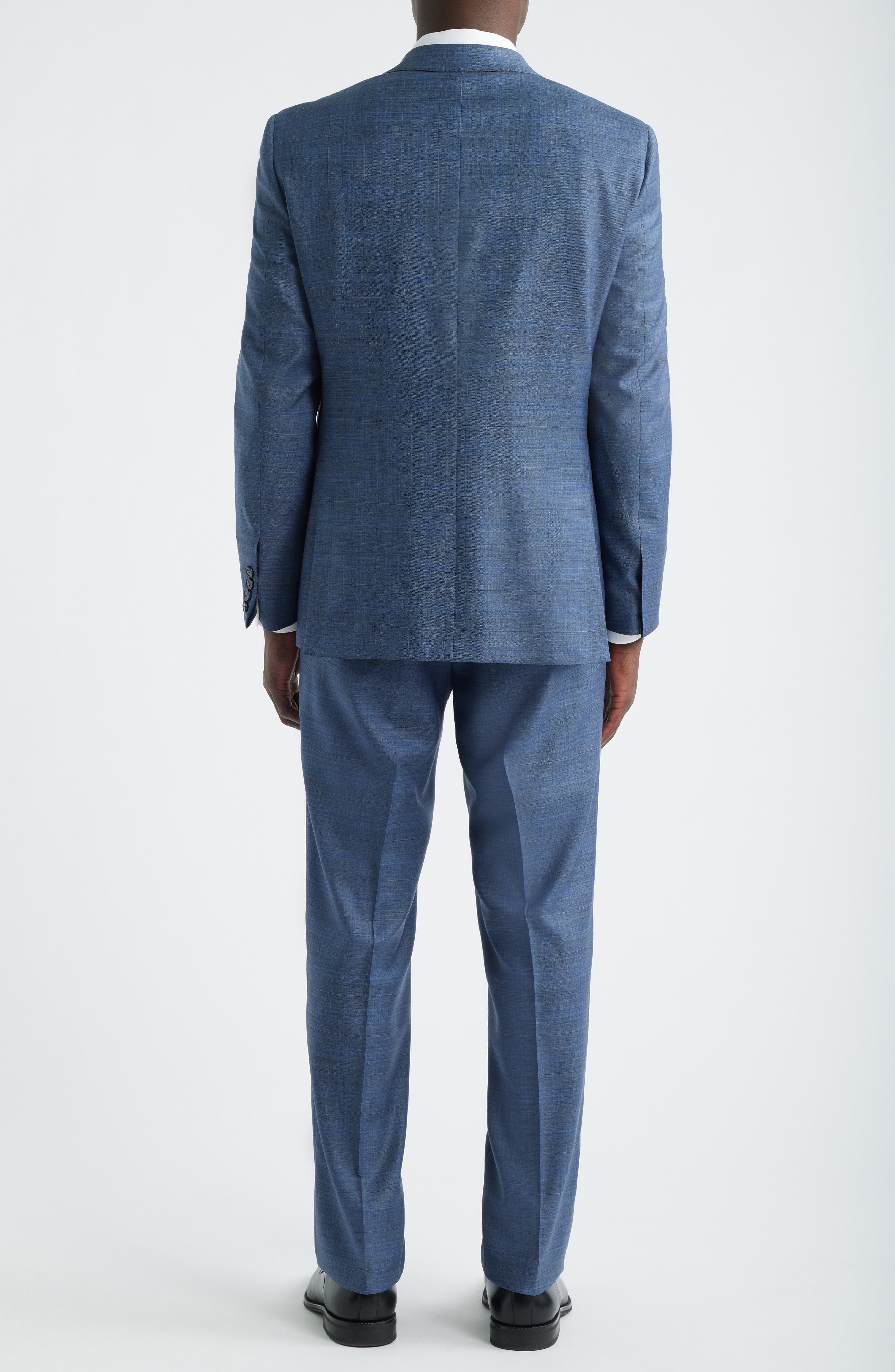 Heritage Gold Slate Blue Mélange Plaid Wool Suit (Men) | Nordstrom