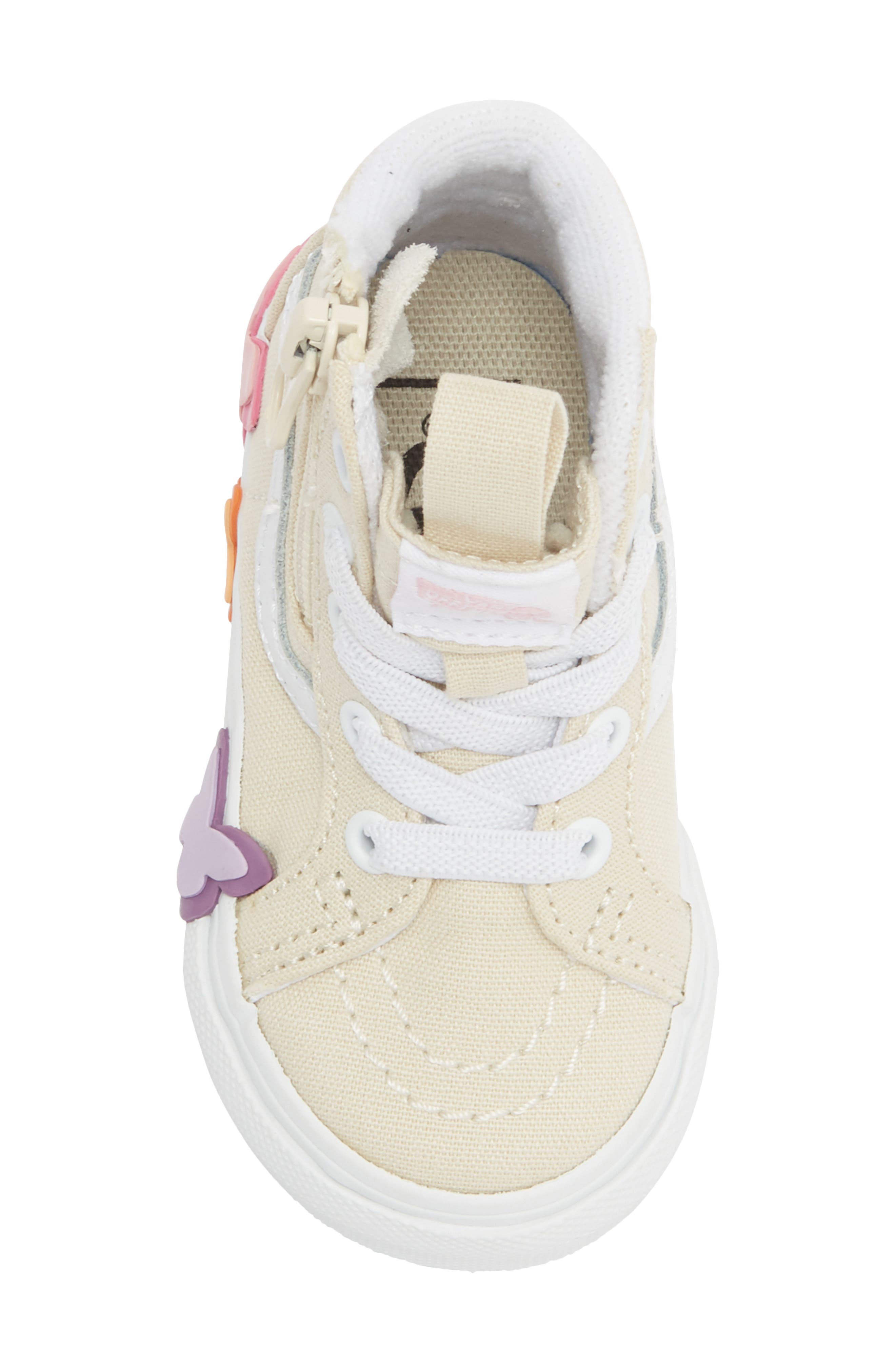 Kids' Sk8-Hi Reissue Zip Butterfly High Top Sneaker, Alternate, color, BEIGE MULTI