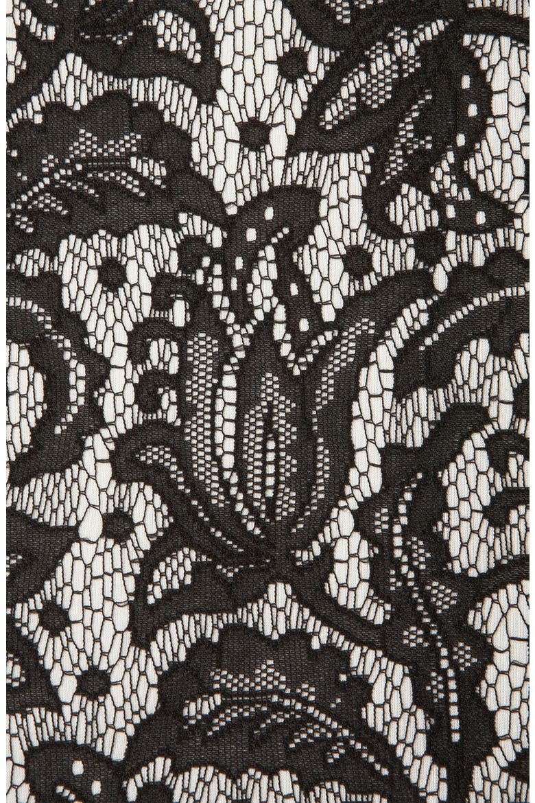 Lace Peplum Pencil Skirt, Alternate, color, BLACK