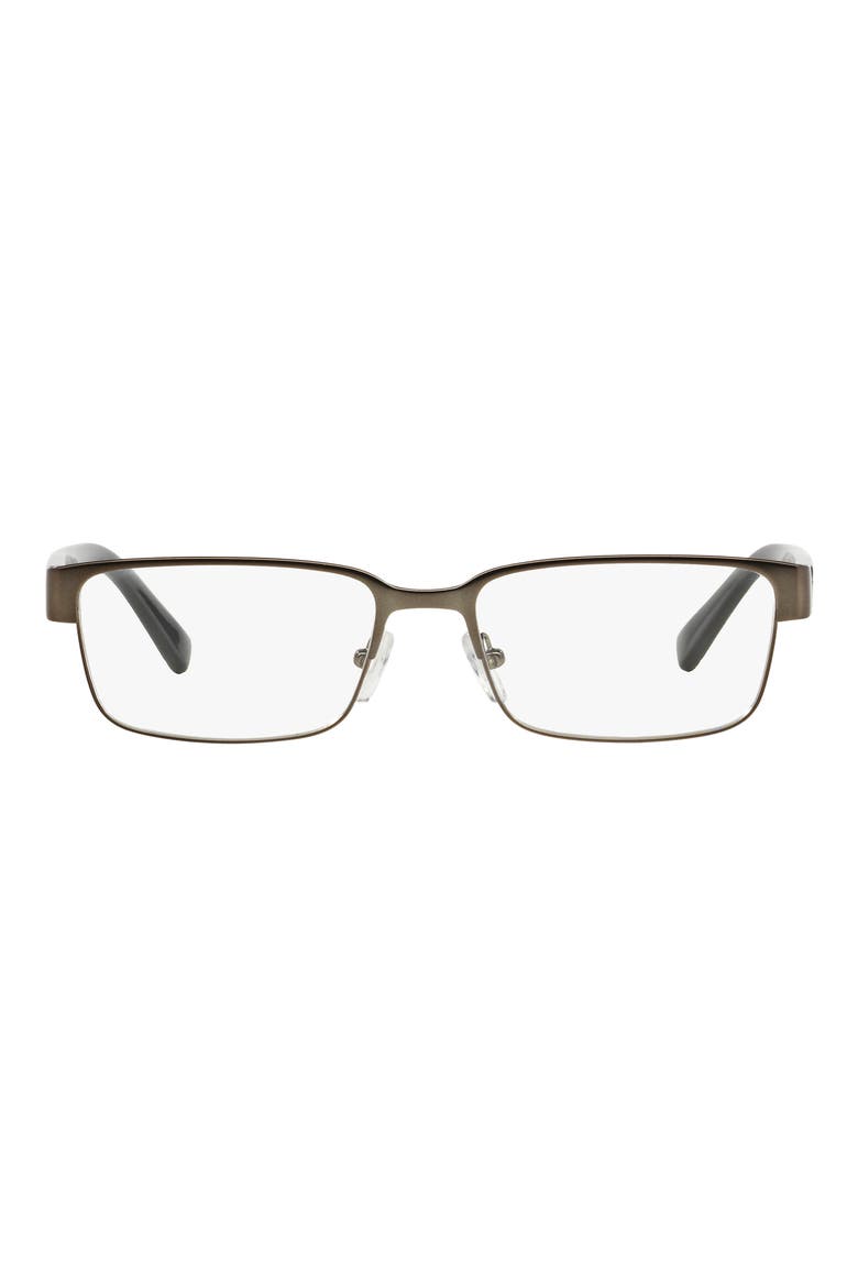 54mm Rectangle optical glasses, Main, color, MATTE GUNMETAL