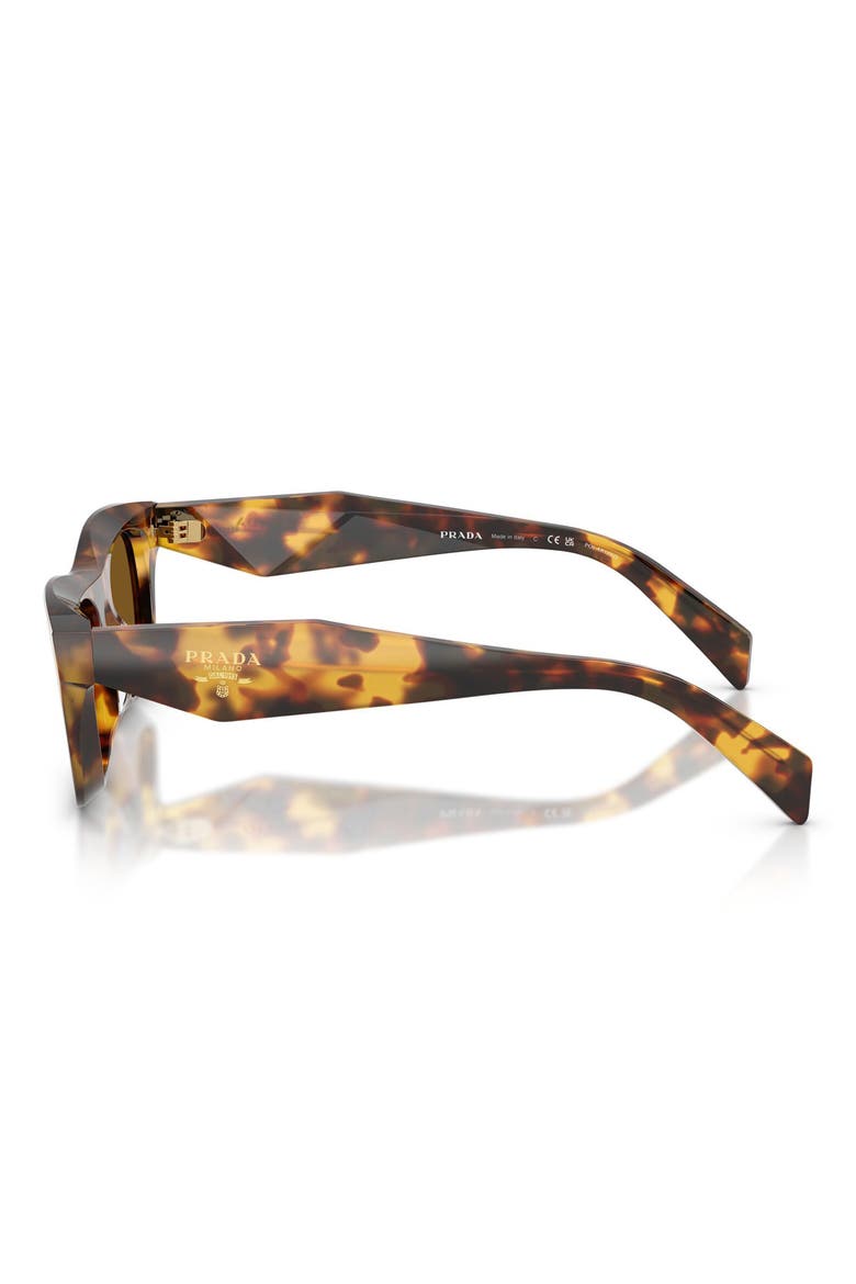50mm Polarized Pillow Sunglasses, Alternate, color, HONEY TORTOISE / BROWN POLAR