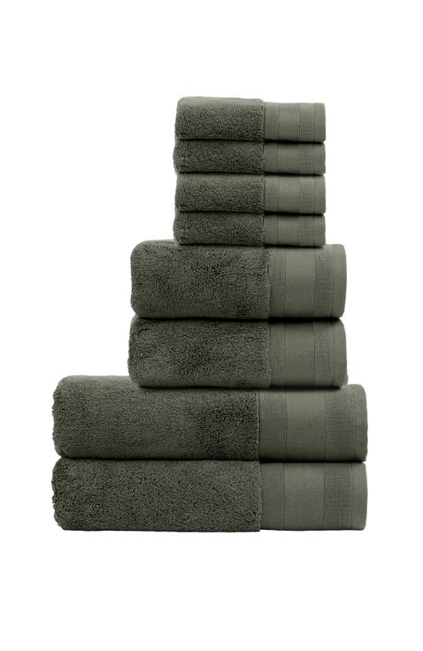 Signature Luxury 100% Turkish Cotton 8 Piece Towel Set